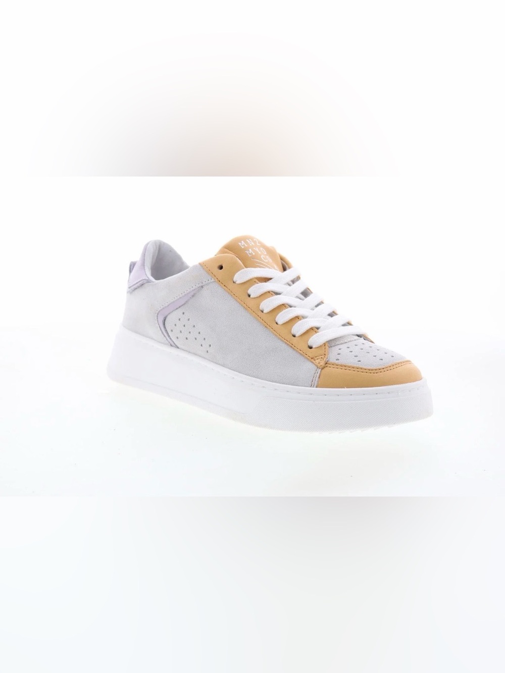 Miz Mooz Tristan Women's Casual Suede‎ Sneaker in Light Gray Tan EU 38 US 7.5
